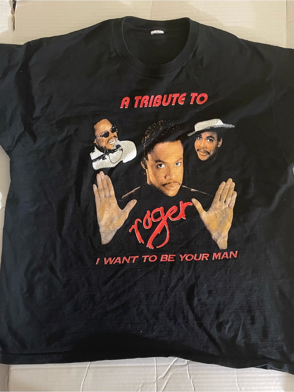 Vintage Roger Troutman memorial Rap Tee Vintage Black T Shirt /  Size XL